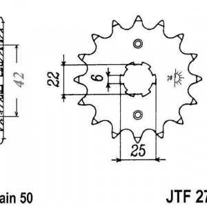 Pinion fata JT JTF 278-17 17T, 530