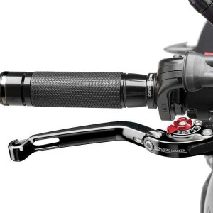 Brake lever without adapter PUIG 160NR foldable negru/rosu