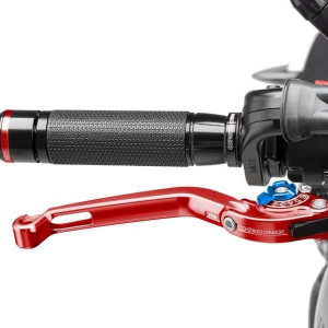 Brake lever without adapter PUIG 160RA foldable red/blue