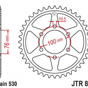 Foaie spate JT JTR 816-45 45T, 530