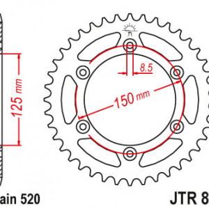 Foaie spate JT JTR 897-48 48T, 520