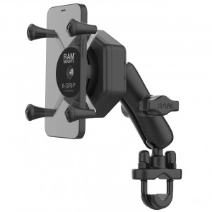 Suport telefon moto RAM® X-Grip® cu Vibe-Safe™ & U-Bolt Base - Medium