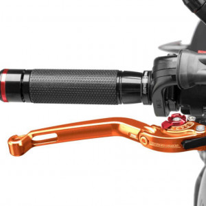 Brake lever without adapter PUIG 160TR foldable orange/red