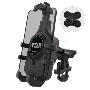 Suport pentru telefon RAM® Quick-Grip™ Pro cu amortizare a vibrațiilor, cu bază U-Bolt