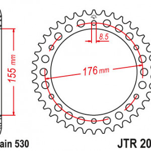 Foaie spate JT JTR 2011-42 42T, 530