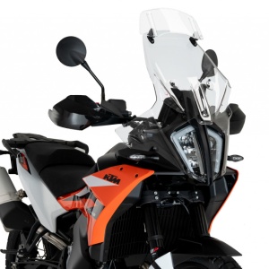 Windscreen PUIG TOURING WITH VISOR 21612W transparent