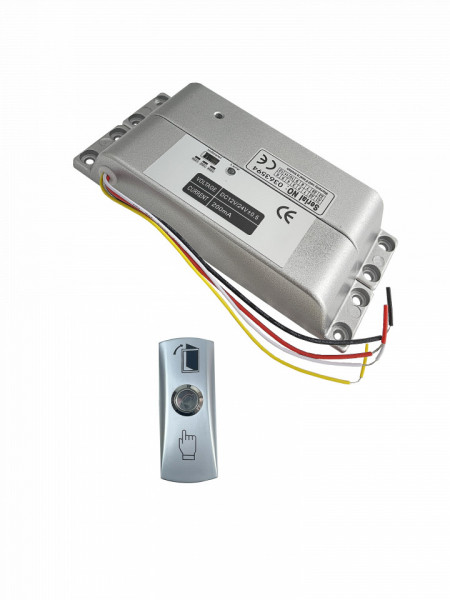Bolt electromagnetic YE-JS TEMP + Buton iesire aplicat PBA-R1