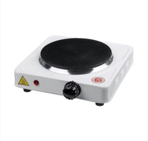 Plita electrica ,1000W termostat reglabil, led de functionare, picioruse antialunecare, protectie supraincalzire, diametru disc 15 cm, alba - Img 1