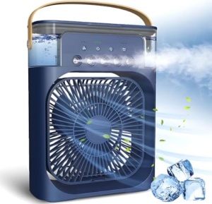 Ventilator portabil 3 în 1 cu pulverizare: racorire, umidificare. - Img 2