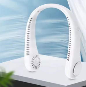 Ventilator portabil pentru gat, 5 trepte de viteza, reincarcabil USB tip C - Img 1