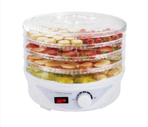 Deshidrator alimente cu 4 tavi, 8 programe, 50Hz, 250W, 230V, 19,50 x 24cm, alb - Img 1