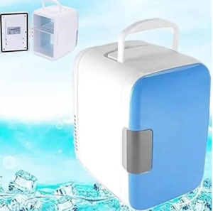Mini Frigider Portabil Auto, Capacitate 4L, Conectare La Priza De La Masina, Pentru Vacanta, 12V, Racire si Incalzire, Priza Sau Incarcare Masina, Dimensiune 24x23x17cm - Img 2