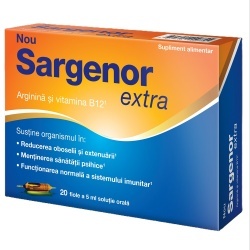 Supliment alimentar Sargenor Extra, 5 ml x 20 fiole, Meda Manufacturing - Img 2