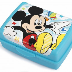 Cutie pentru sandwich Mickey Mouse, 17 x 13 x 6.5 cm, Lulabi, Albastru