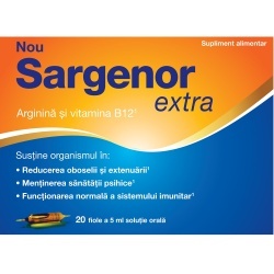 Supliment alimentar Sargenor Extra, 5 ml x 20 fiole, Meda Manufacturing - Img 3