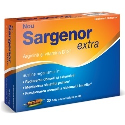 Supliment alimentar Sargenor Extra, 5 ml x 20 fiole, Meda Manufacturing
