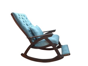 Scaun balansoar Imperial, cadru lemn, material tapiterie velur catifelat, 100 X 72 X 110 cm, Menta
