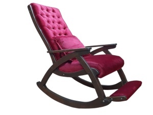 Scaun balansoar Imperial, cadru lemn, material tapiterie velur catifelat, 100 X 72 X 110 cm, Bordo