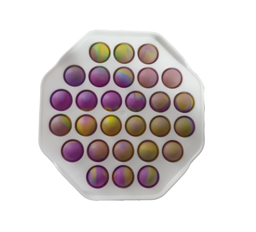Jucarie anti-stres, POP IT, octagon multicolor, plastic/silicon K KATHODE - Img 1