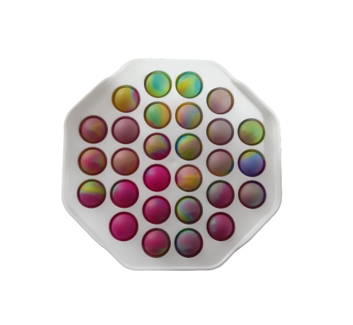 Jucarie antistres POP IT, forma de octagon, plastic/silicon, multicolor K KATHODE - Img 1