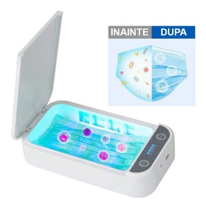 Aparat de dezinfectare si sterilizare cu lumina UVC si aromaterapie cu incarcare USB si portabil, pentru telefoane, chei si alte obiecte mici - Img 5