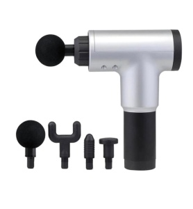 Aparat de masaj Menton Fascial Gun, 5 capete de masaj cu vibromasaj si 6 trepte de viteza