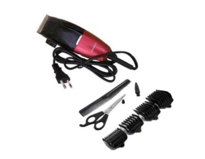 Aparat profesional de tuns Gemei GM 807, Negru/Rosu, masina de tuns pentru barbati