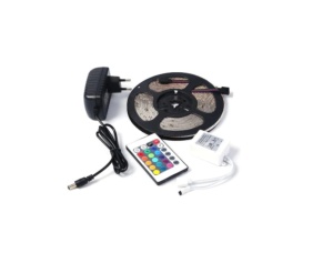 Banda LED SMD RGB, Lungime 5 Metri cu controller, telecomanda, transformator - Img 2