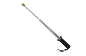 Baston telescopic cu arc de autoaparare, argintiu cu 3 elementi