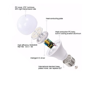 Bec Led 9W Rece E27,3000k - Img 4
