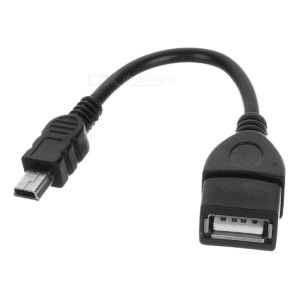 Cablu OTG USB2.0 mama la mini USB tata, lungime totala 14.5 cm, negru, pentru case de marcat - Img 3