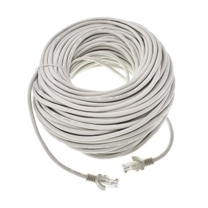 Cablu UTP cat.5e HLT-0058, mufat 2xRJ45, lungime 30m, de legatura retea, ethernet, alb