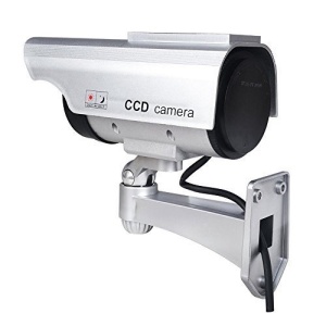 Camera de Supraveghere pentru Interior/Extrior Falsa , Alimentare Solara, Panou Solar Inclus, Lumina LED, Usor de montat si instalat, Design Ergonomic, Argintiu - Img 4