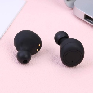 Casti bluetooth TWS 5 Wireless, Microfon, BT 5.0, Control Touch, Dock, Android iOS Windows, Negru - Img 4