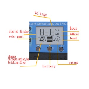 Controler 30A Regulator Solar PWM 12V 24V pentru Panou Fotovoltaic de maxim 720W(24V) cu 2 mufe USB - Img 5