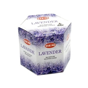 Conuri parfumate HEM Lavanda , backflow fum greu - 40 buc