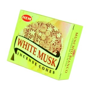 Conuri parfumate HEM, Musk Alb 10 buc - Img 2