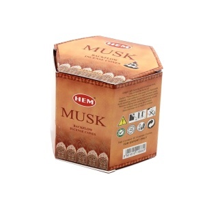 Conuri parfumate HEM Musk , backflow fum greu - 40 buc - Img 3