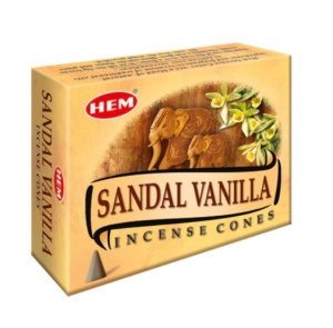 Conuri Parfumate HEM, Sandal Vanilla, 10 buc