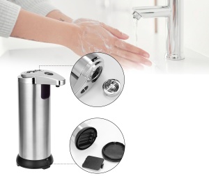 Dispenser pentru sapun lichid cu senzor de miscare, gri metalizat - Img 3