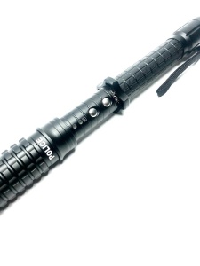 Electrosoc tip baston cu lanterna, duraluminiu, POLICE HY-X10, 49 cm, negru mat - Img 4