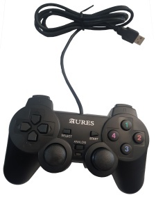 Gamepad, Aures, USB 2.0, PC/Laptop, Negru