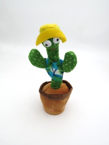 Jucarie Cactus Dansator, Canta, Danseaza, Imita, Verde, 37cm - Img 2