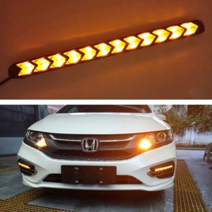 Lumini de zi, DRL, cu semnalizare dinamica / secventiala stil sageata, 25 cm - 9 module - Img 4