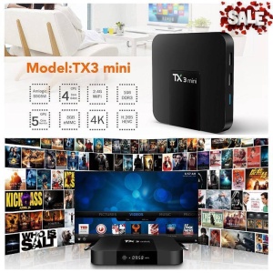Mini PC TV Box TX3 Mini, 4K, Quad-Core, 1GB RAM, 8GB, WiFi, USB, HDMI, H265, Android 7.1.2, afisaj LCD, CONFIGURAT cu aplicatii pentru TV, filme, seriale, Youtube, CONSULTANTA GRATUITA