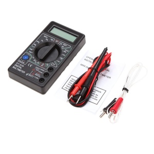 Multimetru digital, 9V, ecran LCD, sonda temperatura, negru - Img 6