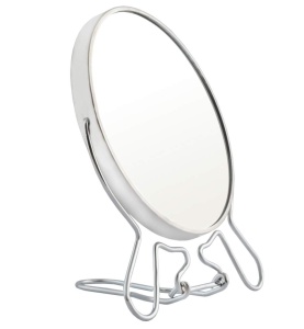 Oglinda Dubla Pliabila pentru Cosmetica cu Lupa, Marire 2x