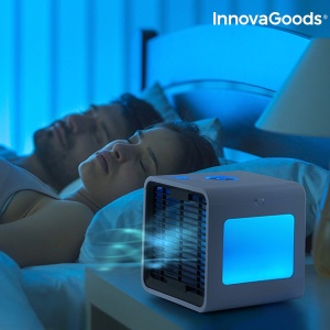 Racitor de aer portabil,INNOVAGOODS,capacitate 500ml, LED multicolor lateral, 3 viteze, albastru - Img 4