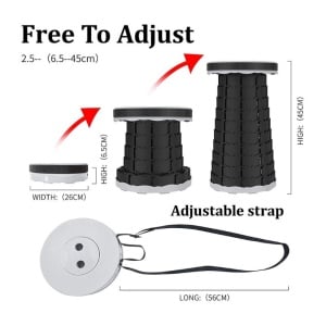 Scaun pliant, Portabil, 26 cm, Nailon, Negru/Rosu, Regal Trade - Img 4