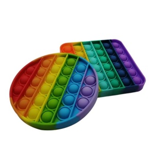 Set 2 Jucarii antistres din silicon, Pop it now, forma cerc si patrat Multicolor, 13 cm, Urban Trends ® - Img 2